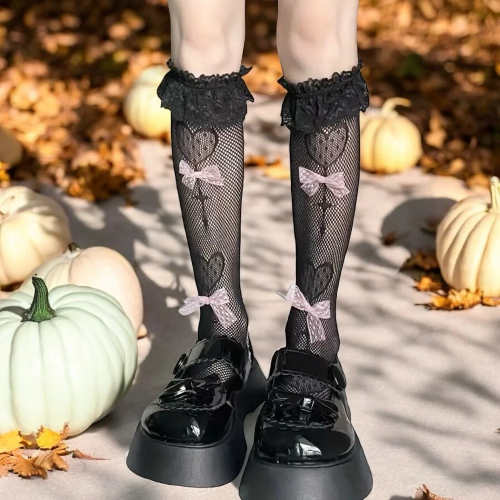 N/A calf knit bow